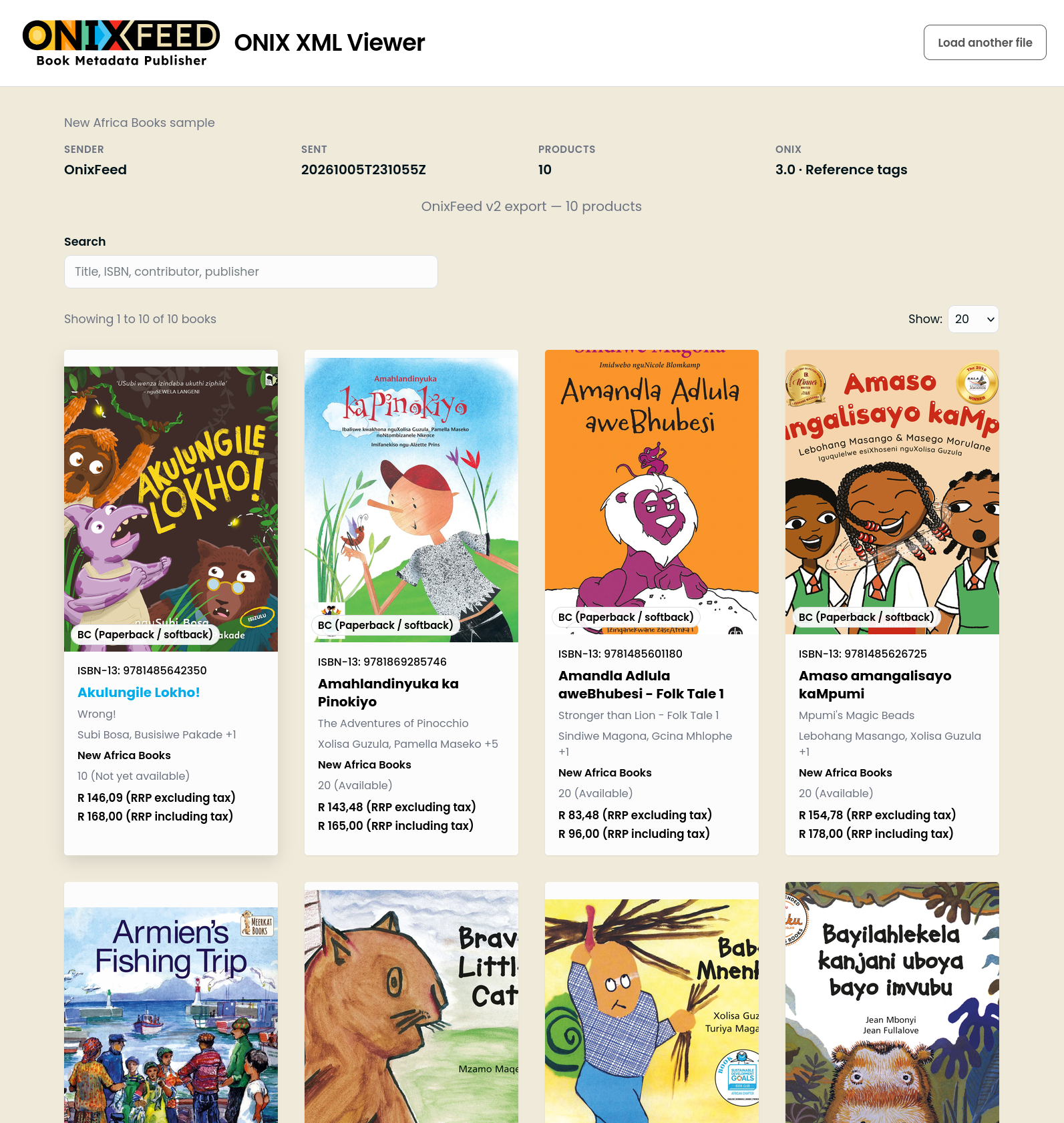 onixfeed-xml-viewer-screen